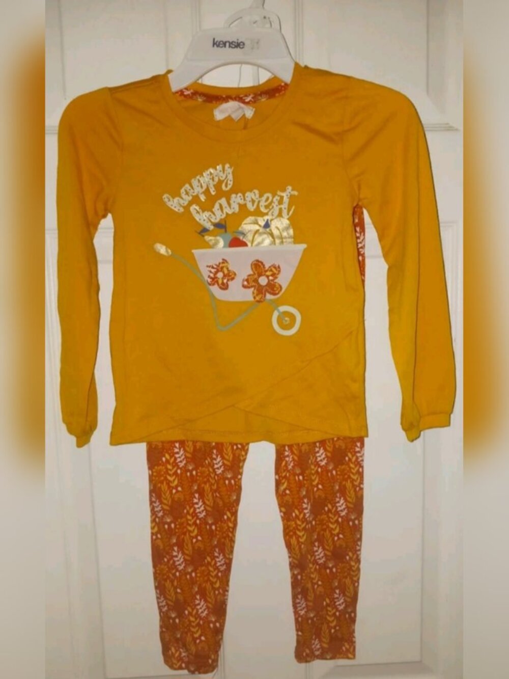 Kensie Girl Happy Harvest 2 Piece Set Sz 6 Autumn Fall Thanksgiving NWOT Cute